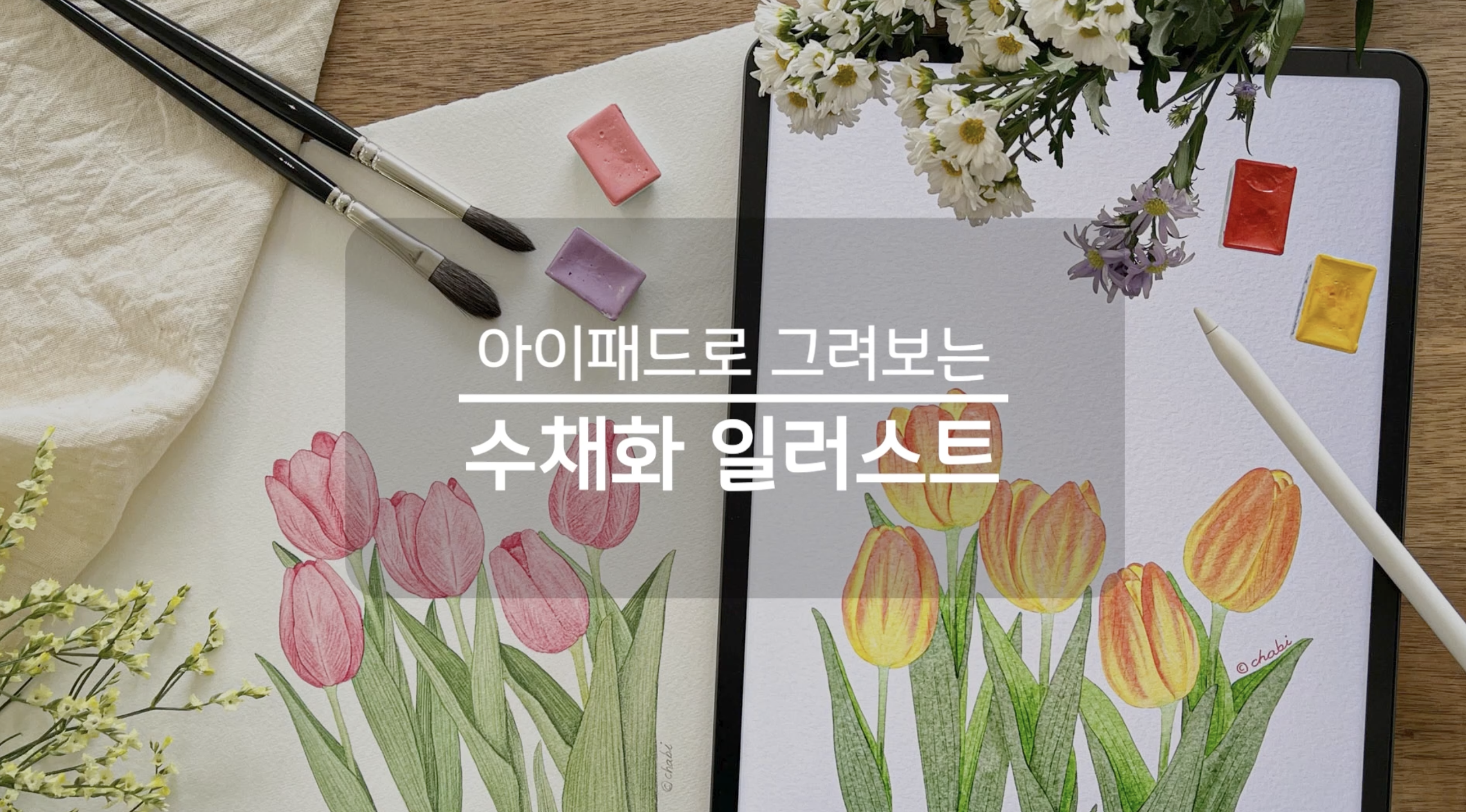 아이패드로 그리는 수채화 일러스트_기초부터 심화까지